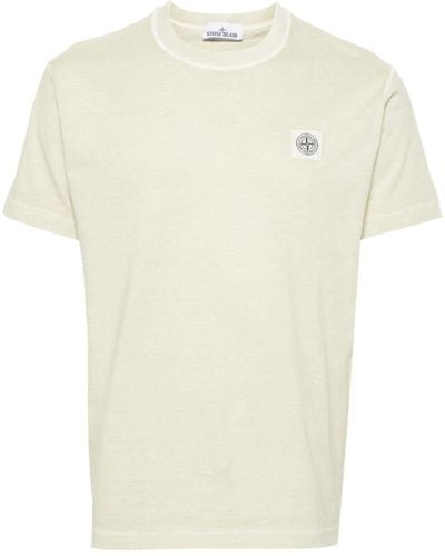 Stone Island T-shirt Met Compass-logopatch - Wit