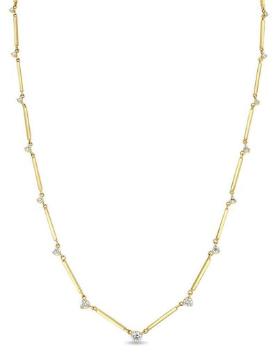 Zoe Chicco 14kt Yellow Gold Diamond Necklace - Metallic