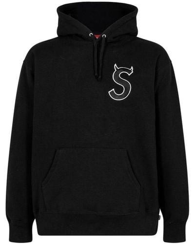Supreme S Logo Hoodie - Black