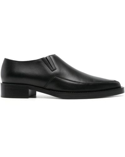 Fabiana Filippi Pointed-toe Leather Loafers - Black