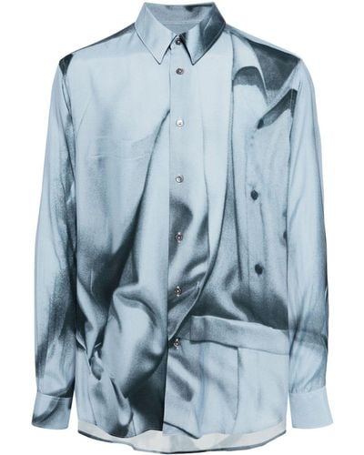 Paul Smith Camiseta con estampado trompe l'oeil - Azul