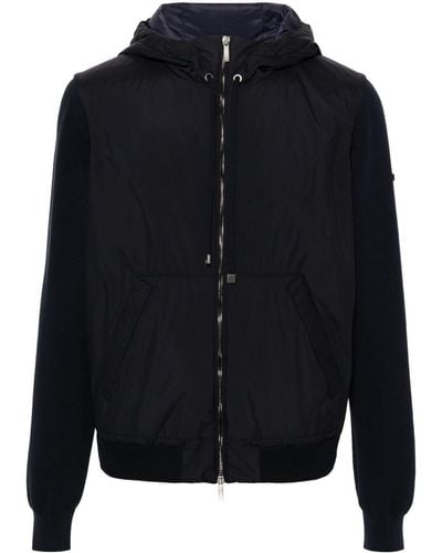 Peserico Panelled hooded jacket - Blau