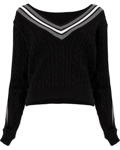 Y. Project Cable Knit Sweater - Black