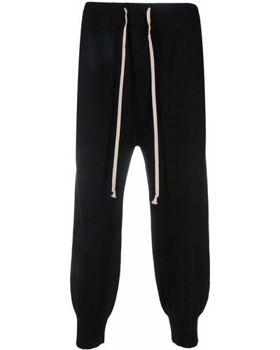 Rick Owens Pantalones joggers con cordones - Negro