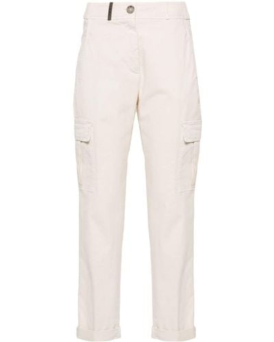 Peserico Cargo-pockets Twill Trousers - Natural