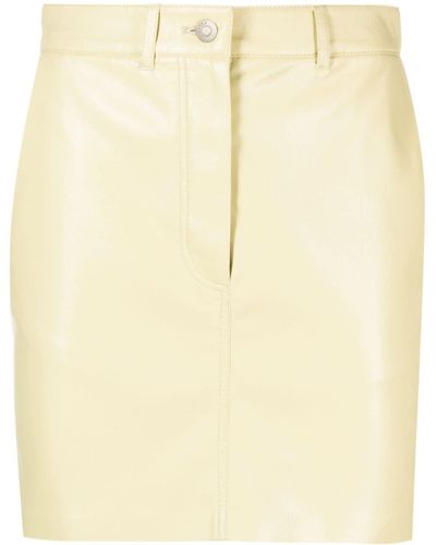 Nanushka Miray Faux-leather Mini Skirt - Natural