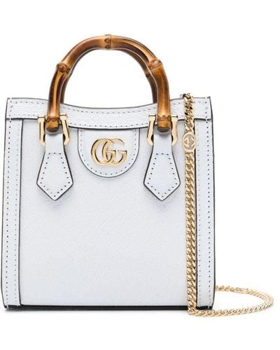 Gucci Diana Leather Mini Bag - White