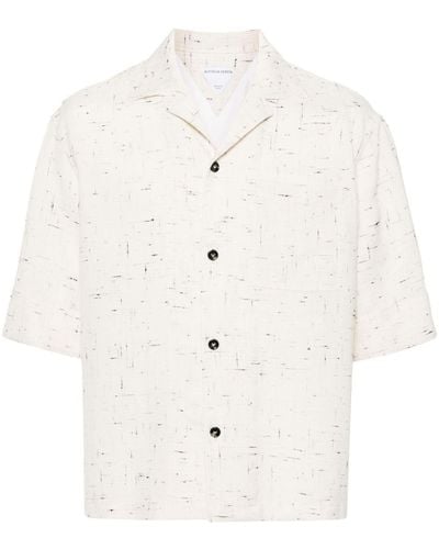 Bottega Veneta White Camp-collar Shirt - Men's - Viscose/silk/polyester