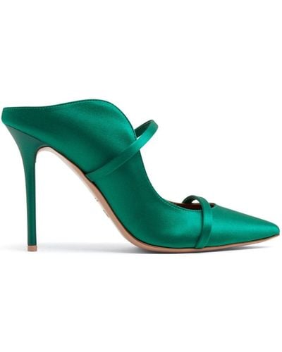 Malone Souliers Maureen 100mm Leather Pumps - Green