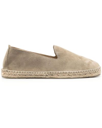 Manebí Logo-debossed Suede Espadrilles - Natural