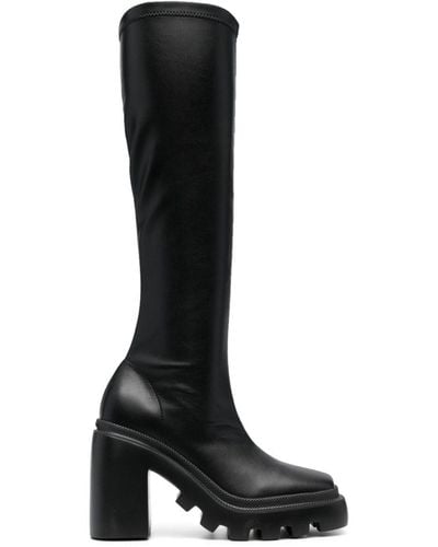 Vic Matié 110mm Leather Boots - Black