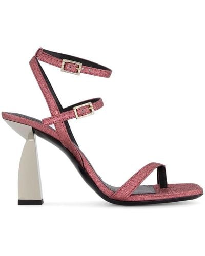 NODALETO Sandalen mit Glitter-Finish - Pink
