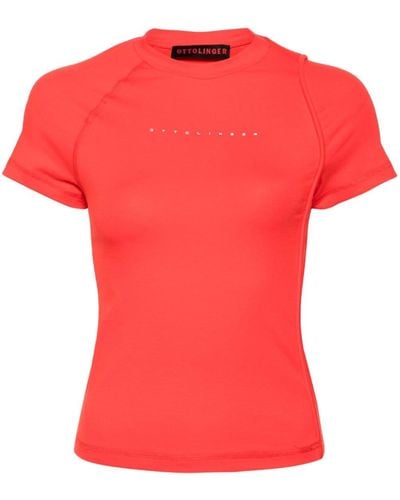 OTTOLINGER T-Shirt im Layering-Look mit Logo-Print - Rot
