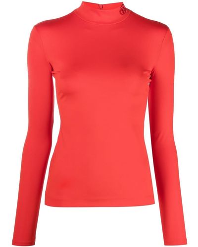 Karl Lagerfeld Camiseta con logo bordado - Rojo
