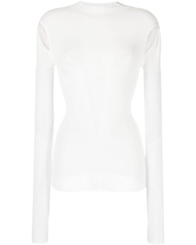 Dion Lee Top con cut-out - Bianco
