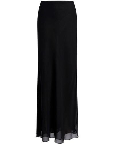 Khaite The Mauva Silk Maxi Skirt - Black