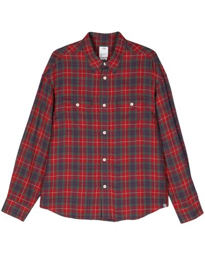 Visvim Checked Long-sleeve Shirt - Red