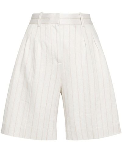 Circolo 1901 Striped Bermuda Shorts - White