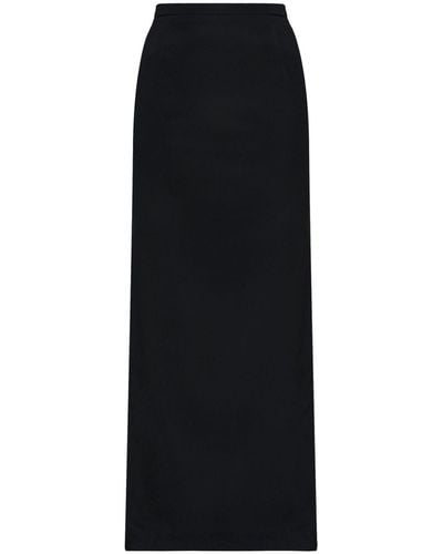 Dolce & Gabbana スリット マキシスカート - ブラック