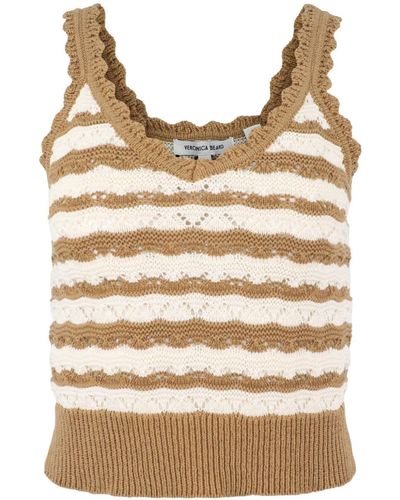 Veronica Beard Gestreiftes Binetto Tanktop - Natur