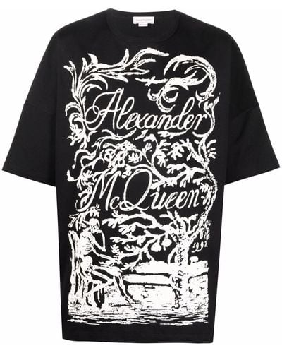 Alexander McQueen T-shirt à logo imprimé - Noir