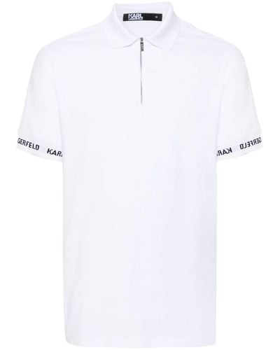 Karl Lagerfeld Ikonik Karl-motif polo shirt - Blanco