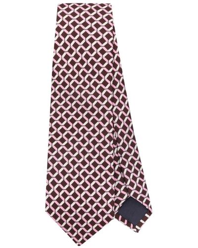 Tagliatore Krawatte aus Seide mit Print - Weiß
