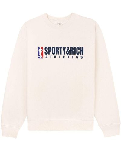 Sporty & Rich Team Sweatshirt mit Rundhalsausschnitt - Weiß