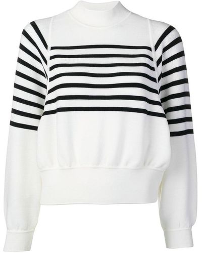 Molli Striped Knit Sweater - White