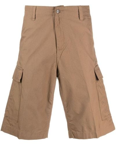 Carhartt Short cargo en coton à patch logo - Marron