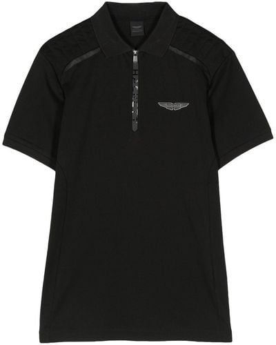 Hackett Aston Martin Logo Polo Shirt - Black
