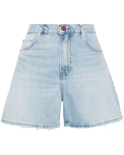 FRAME The Easy High-rise Denim Shorts - Blue