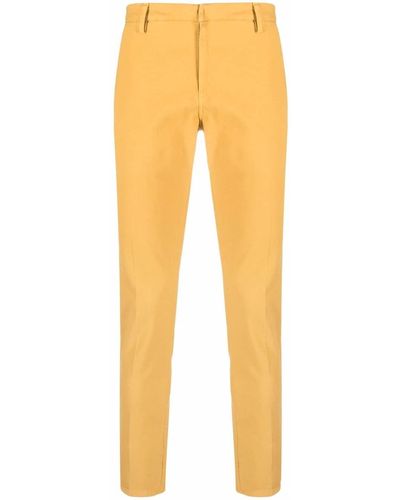 Dondup Pantalones de vestir con pinzas - Amarillo