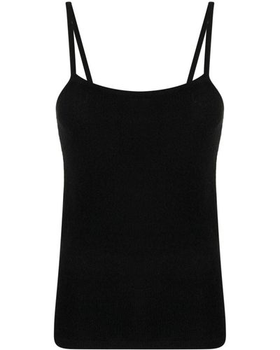 Cashmere In Love Amaya Knitted Tank Top - Black