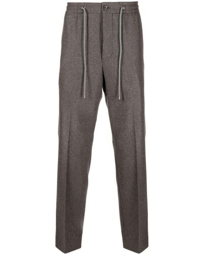 Corneliani Cropped Virgin-wool Pants - Grey