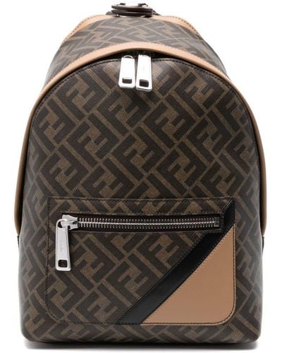 Fendi Small Fndi Diagonal Backpack - Black