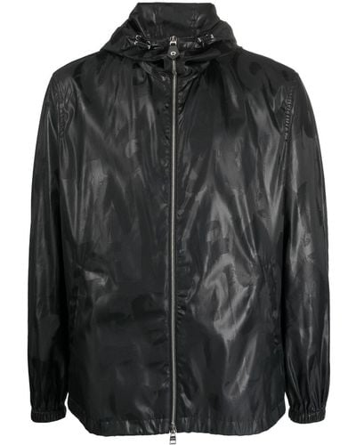 Alexander McQueen グラフィティ フーデッドジャケット - ブラック