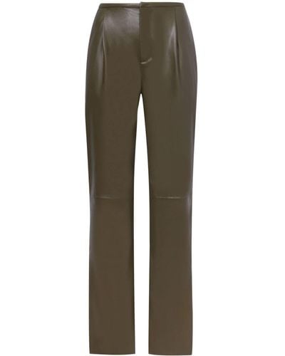 Proenza Schouler Faux-leather Straight-leg Pants - Gray