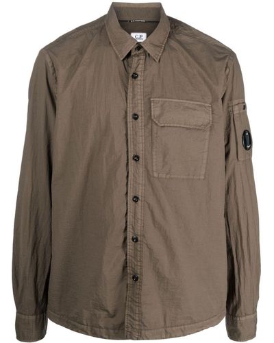 C.P. Company Button-up Long-sleeve Shirt - Brown