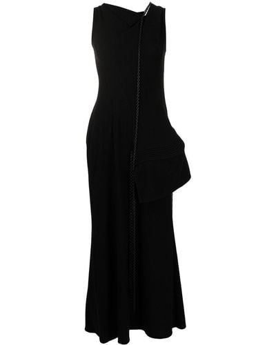 Yohji Yamamoto Chain Lace-up Dress - Black