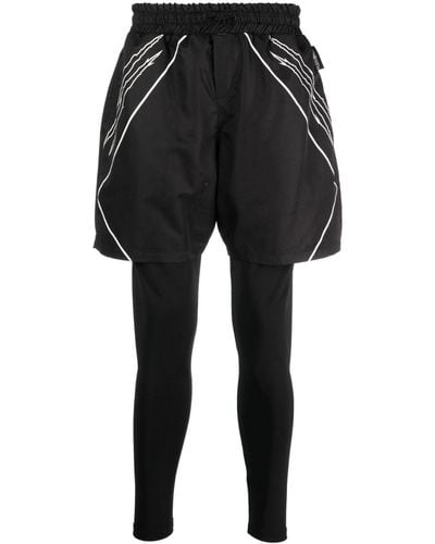 Philipp Plein Pantalones cortos de running Tiger Court - Negro