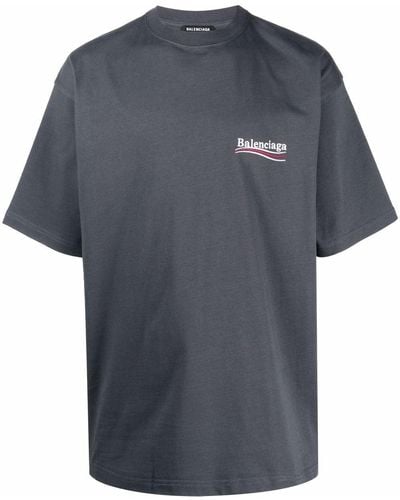 Balenciaga T-Shirt mit Political Campaign-Logo - Grau