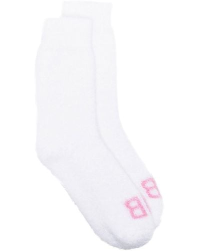 Balenciaga Socken mit Logo - Weiß