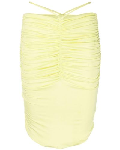 Concepto Ruched High-waisted Skirt - Yellow
