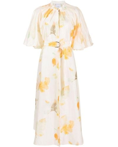 Acler Cranhurst Floral-print Dress - Metallic