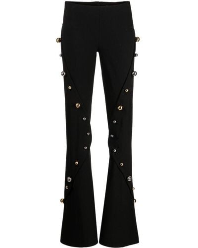 A.W.A.K.E. MODE Pantalon slim à design asymétrique - Noir