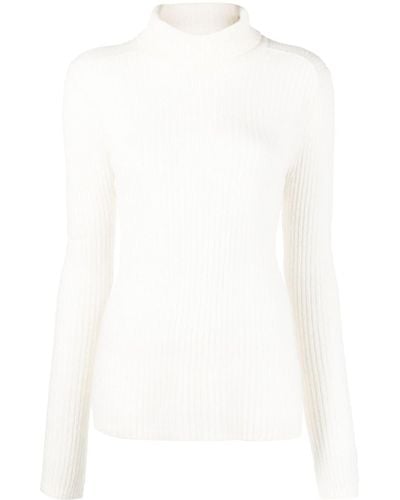 Dorothee Schumacher Semi-sheer Roll-neck Sweater - White