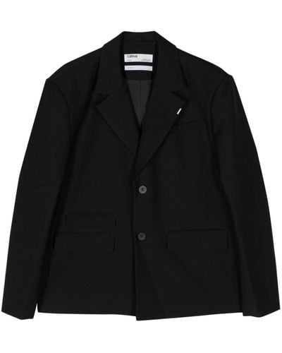 C2H4 Single-breasted Tailored Blazer - Black