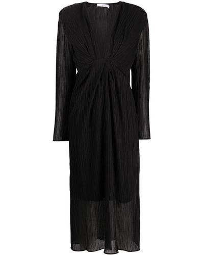 IRO Alofi Draped Midi Dress - Black