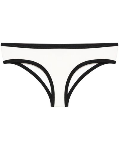 Marysia Swim Ligne Contrasting-trim Bikini Bottoms - White